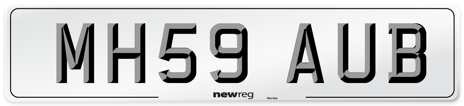 MH59 AUB Number Plate from New Reg